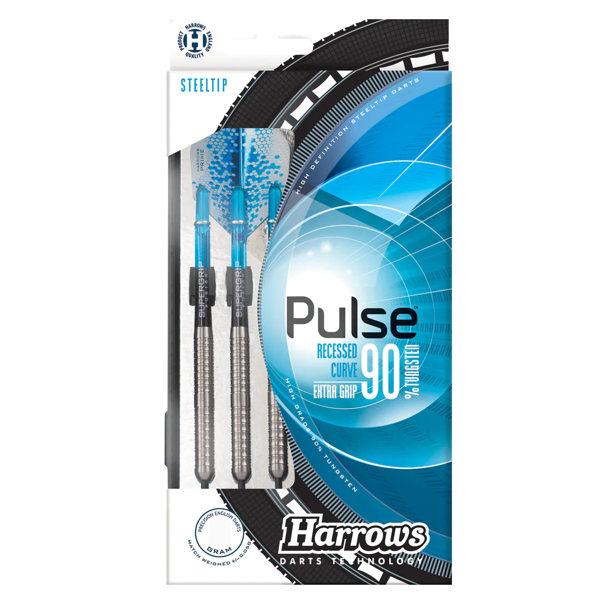 Harrows Pulse Steel Tip Darts, 90% Tungsten