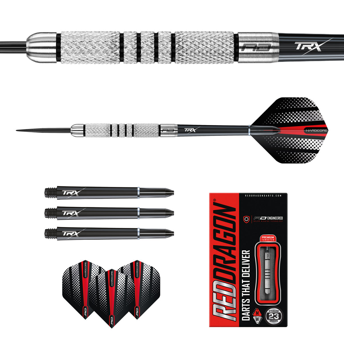 Valiant 80% Tungsten Steel Tip Darts by Red Dragon