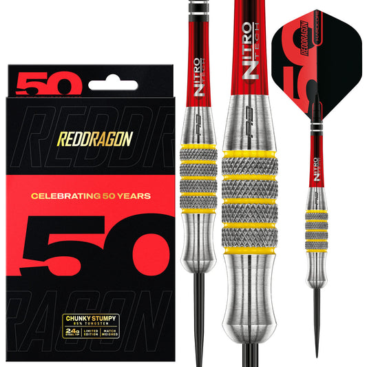 Red Dragon Chunky Stumpy 7 85% Tungsten Steel Tip Darts