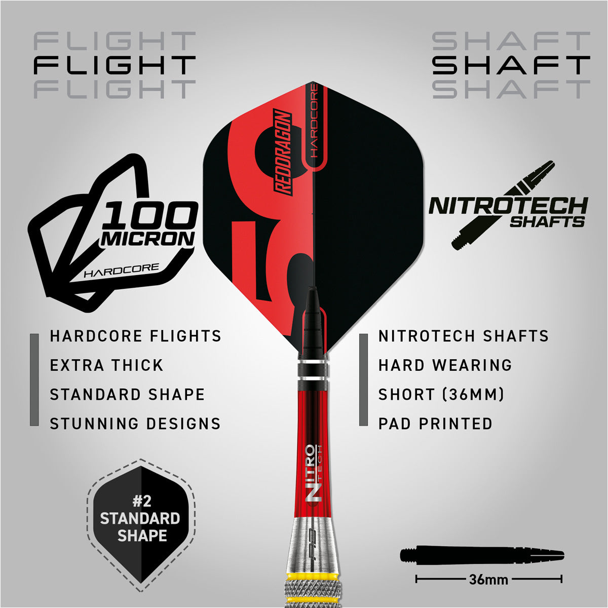 Red Dragon Chunky Stumpy 7 85% Tungsten Steel Tip Darts
