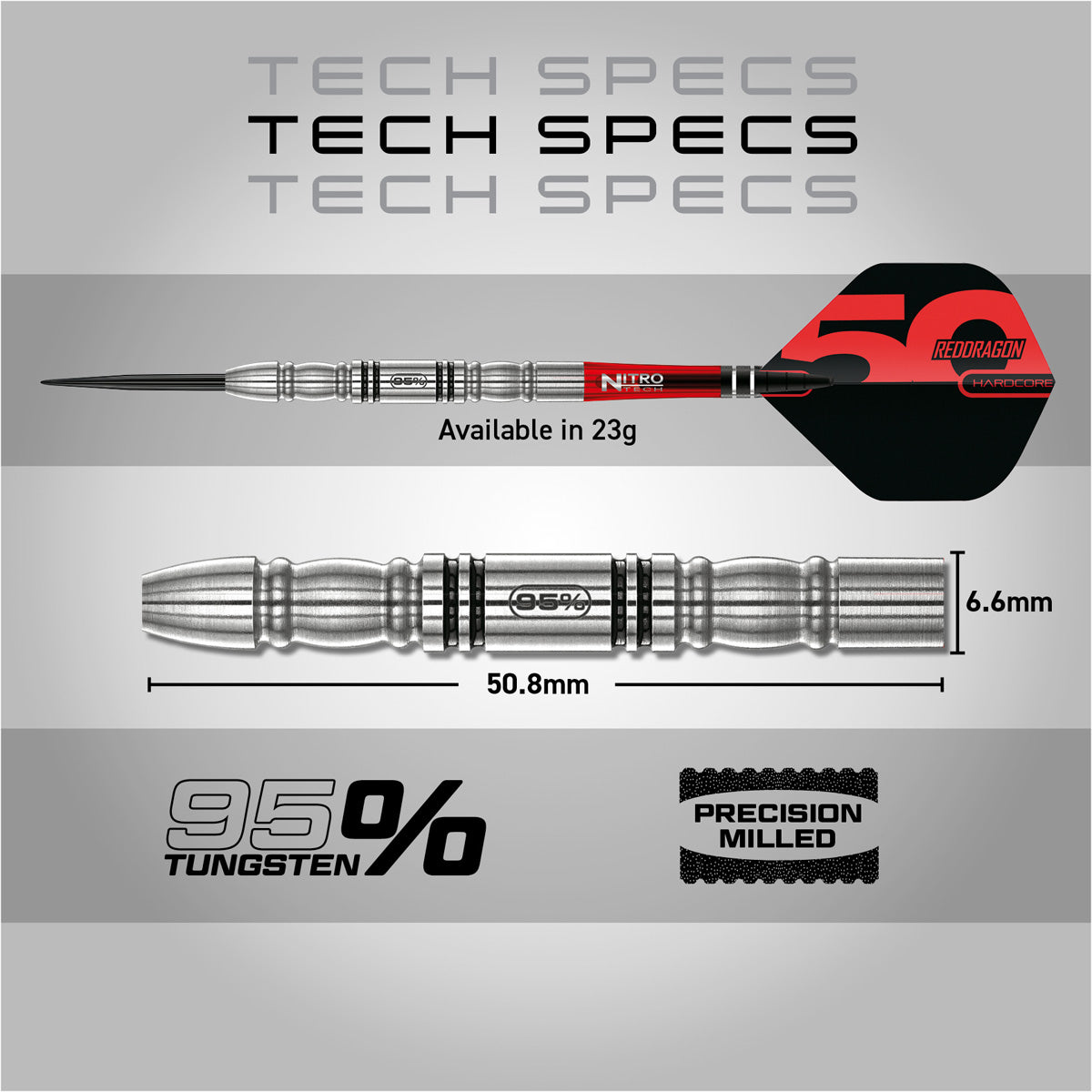 Red Dragon Penetrator 4 95% Tungsten Steel Tip Darts