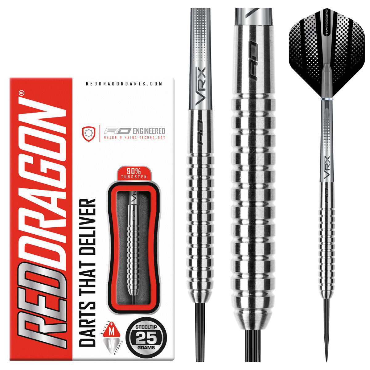 Rebel 90% Tungsten Steel Tip Darts by Red Dragon