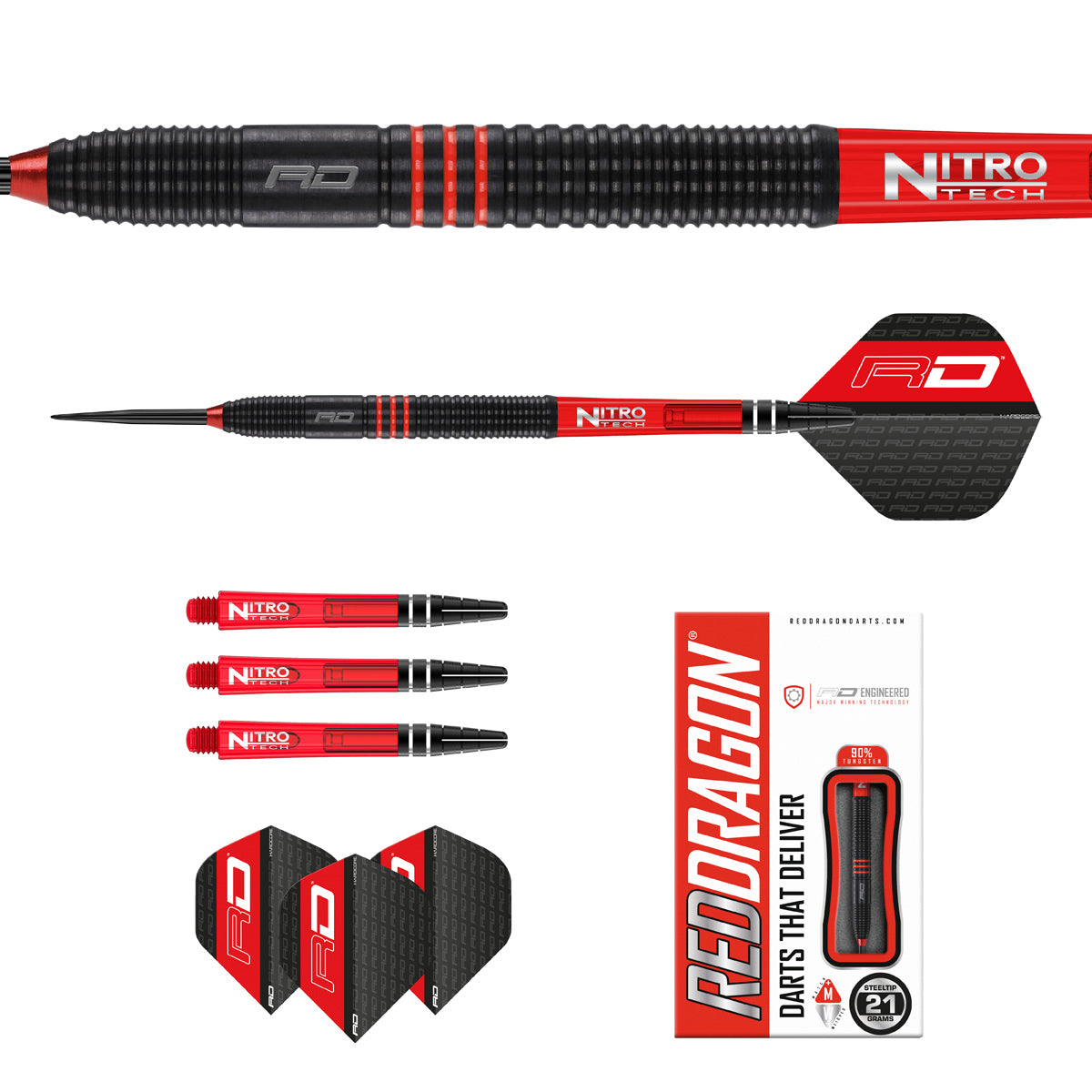 Milano RS 90% Tungsten Steel Tip Darts by Red Dragon