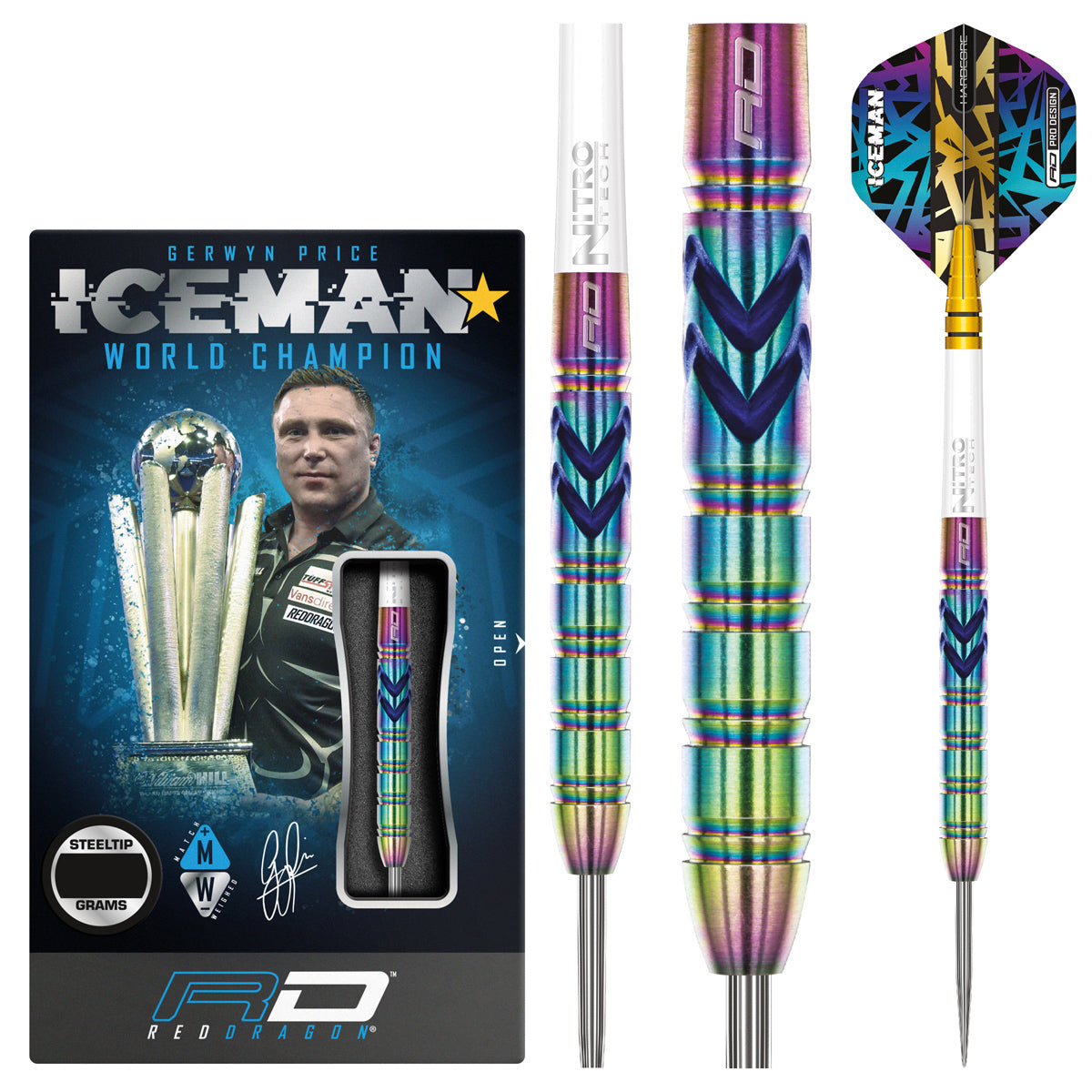 Gerwyn Price Ionic 90% Tungsten Steel Tip Darts by Red Dragon