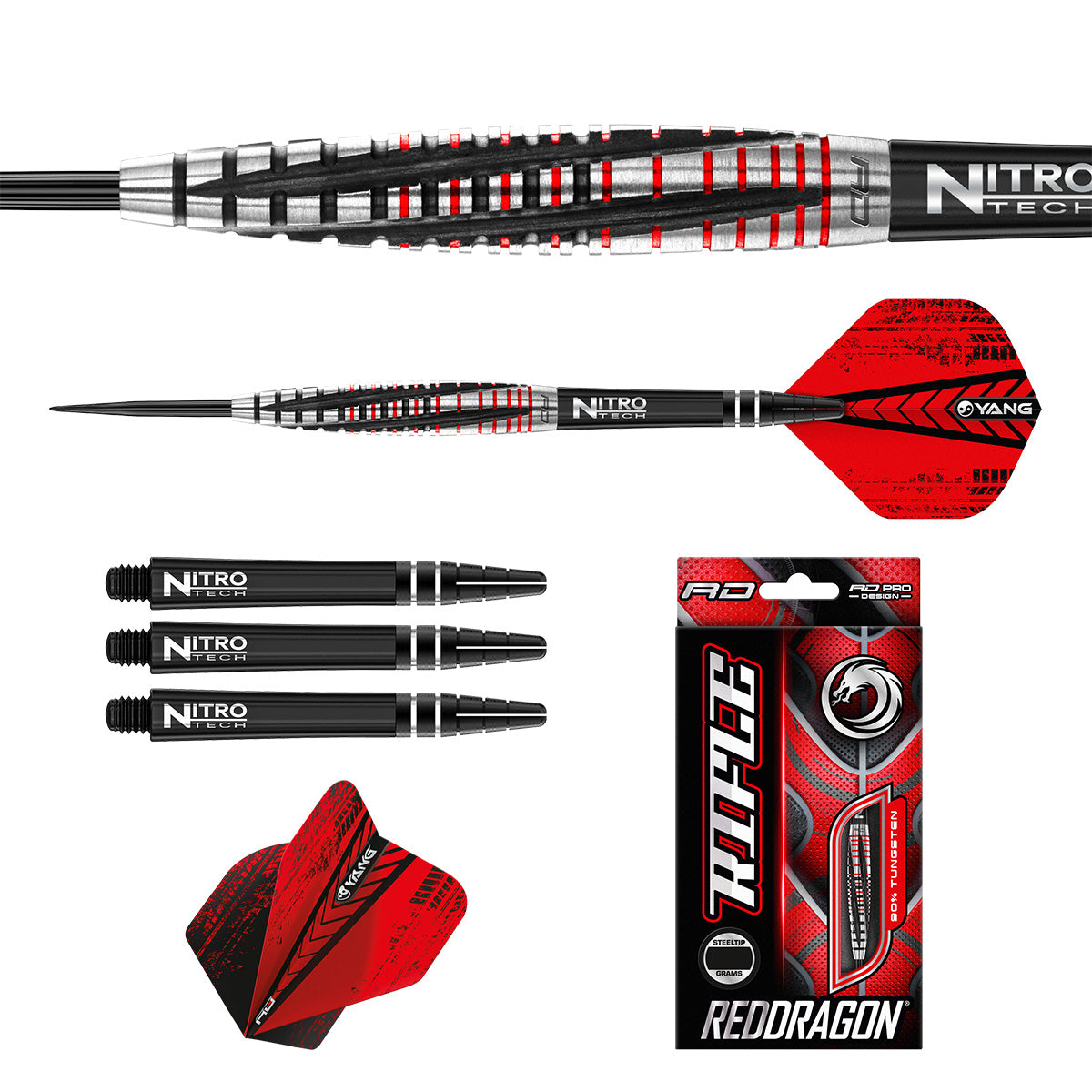 Rifle 90% Tungsten Steel Tip Darts by Red Dragon