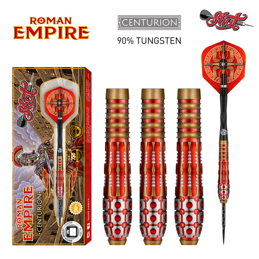 Roman Empire Centurion 90% Tungsten Steel Tip Darts by Shot