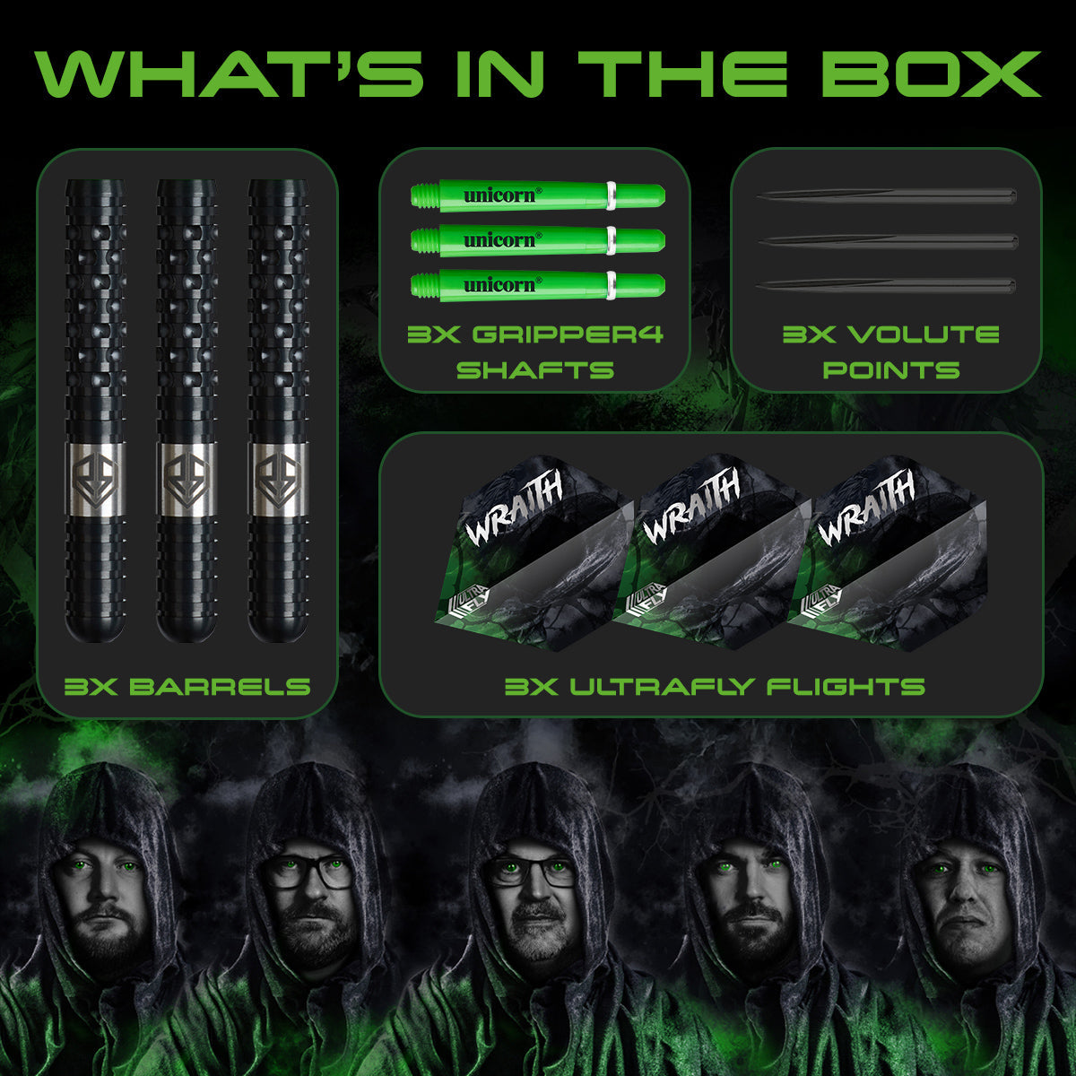 Unicorn Wraith Ross Smith 90% Tungsten Steel Tip Darts– Rebel Darts