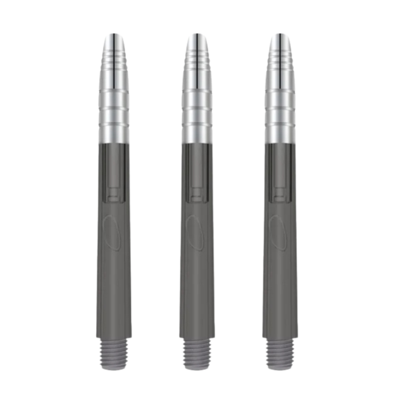 Rebel Darts Polymer and Aluminium Dart Shafts, Black, Medium Length