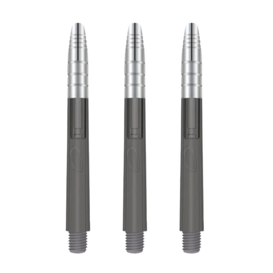 Rebel Darts Polymer and Aluminium Dart Shafts, Black, Medium Length