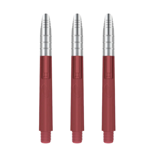 Rebel Darts Polymer and Aluminium Dart Shafts, Red, Medium Length