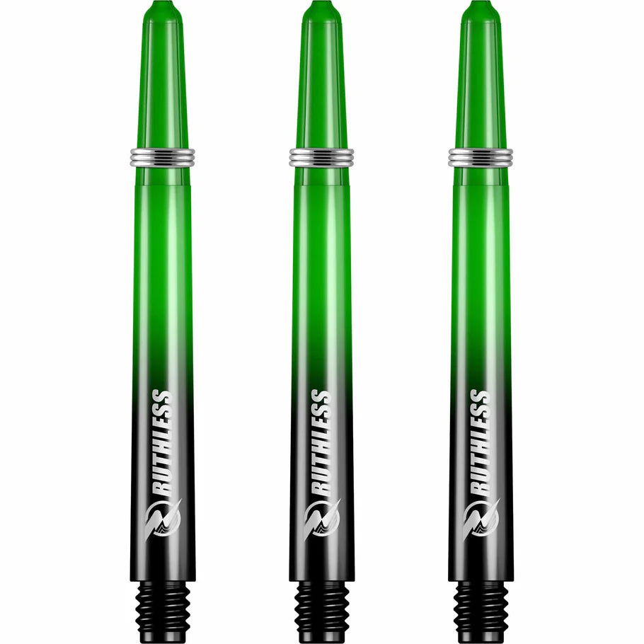 Ruthless Deflectagrip Plus Dart Shafts, Green, Medium Length