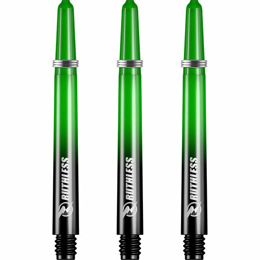 Ruthless Deflectagrip Plus Dart Shafts, Green, Medium Length