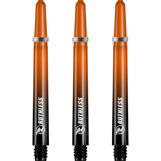 Ruthless Deflectagrip Plus Dart Shafts, Orange, Medium Length