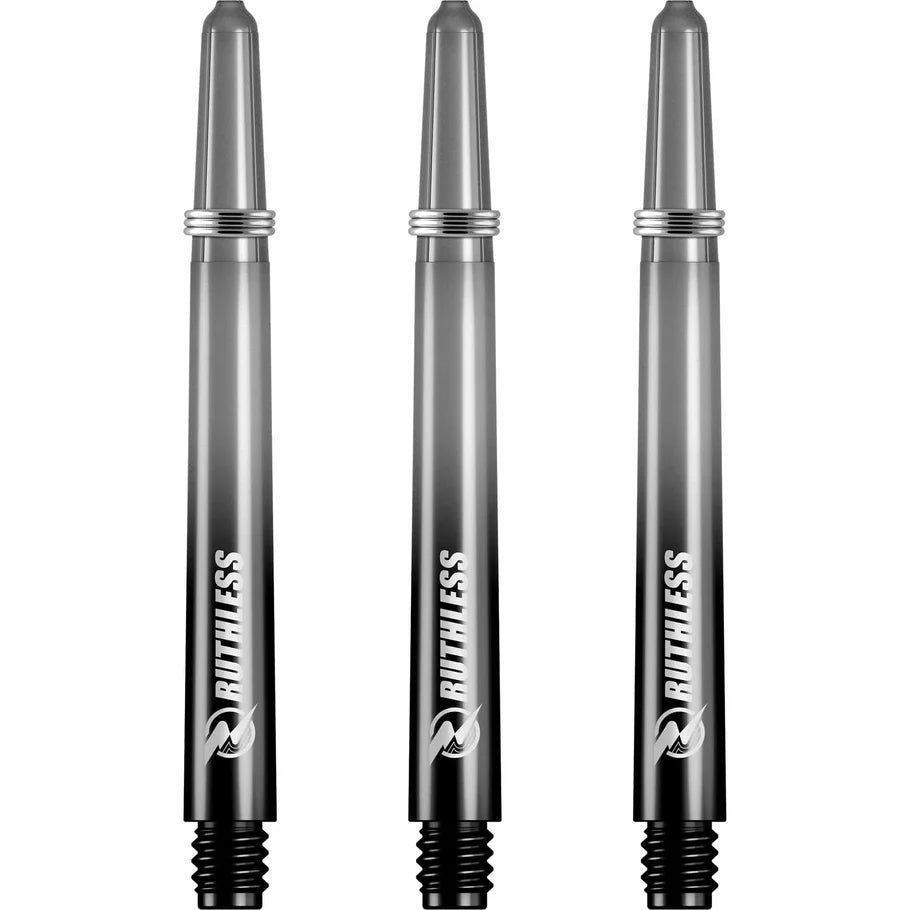 Ruthless Deflectagrip Plus Dart Shafts, Black, Medium Length