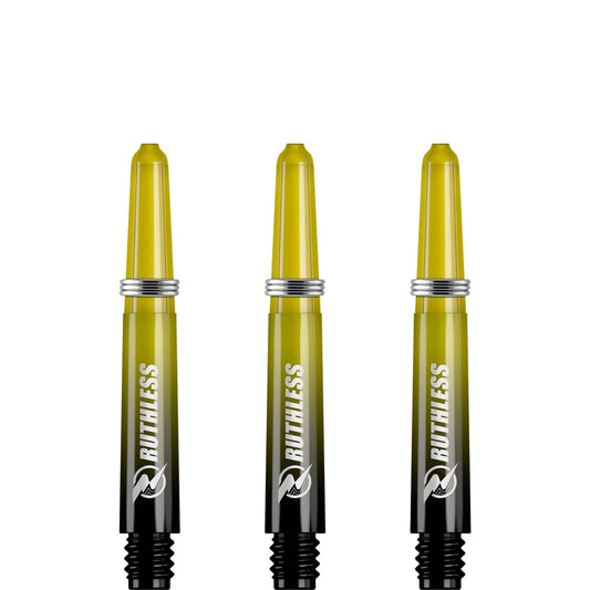 Ruthless Deflectagrip Plus Dart Shafts, Yellow, Short Length