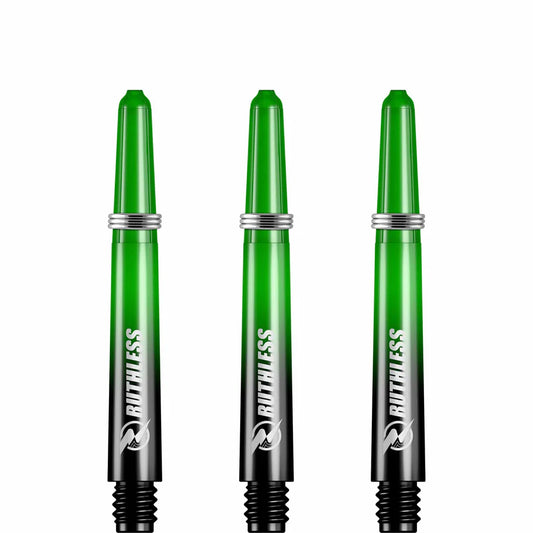 Ruthless Deflectagrip Plus Dart Shafts, Green, Intermediate Length