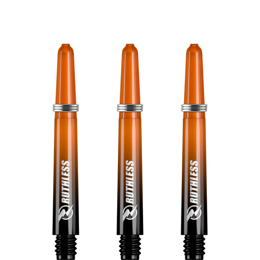 Ruthless Deflectagrip Plus Dart Shafts, Orange, Intermediate Length