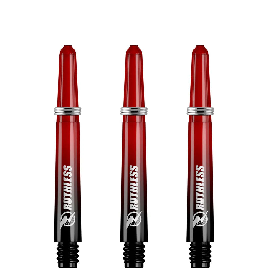 Ruthless Deflectagrip Plus Dart Shafts, Red, Intermediate Length