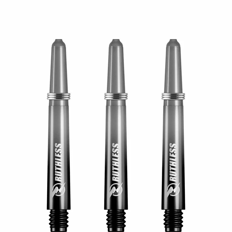 Ruthless Deflectagrip Plus Dart Shafts, Black, Intermediate Length