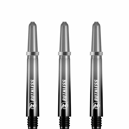 Ruthless Deflectagrip Plus Dart Shafts, Black, Intermediate Length