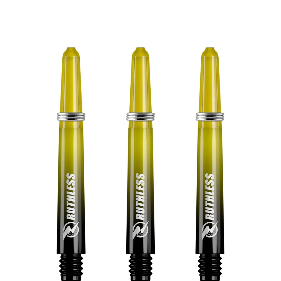 Ruthless Deflectagrip Plus Dart Shafts, Yellow, Intermediate Length