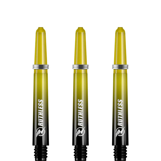 Ruthless Deflectagrip Plus Dart Shafts, Yellow, Intermediate Length