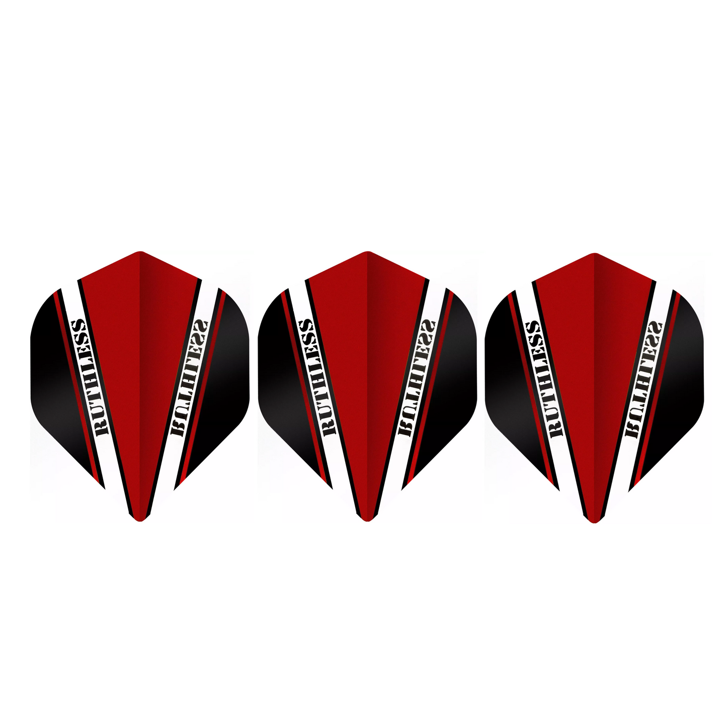 Ruthless V100 Pro Darts Flights, Red, No 2 Shape, 100 Micron