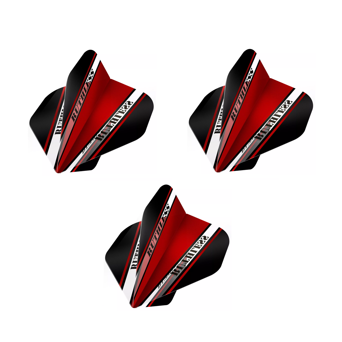 Ruthless V100 Pro Darts Flights, Red, No 2 Shape, 100 Micron