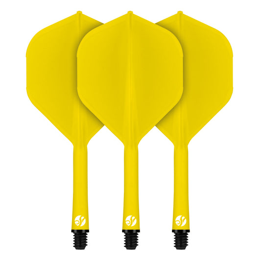 Flight Deck Yellow One Piece Dart Flight and Shaft System by Shot