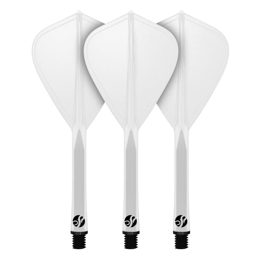 Shot Flight Deck One Piece Dart Flight and Shaft System Clear Kite