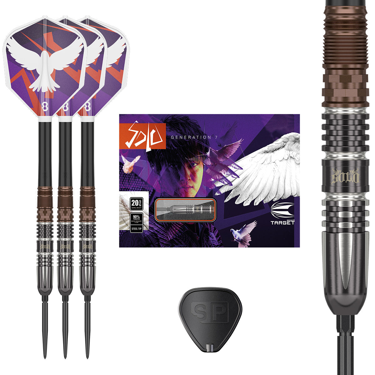 Solo G7 90% Tungsten SP Steel Tip Darts by Target Japan