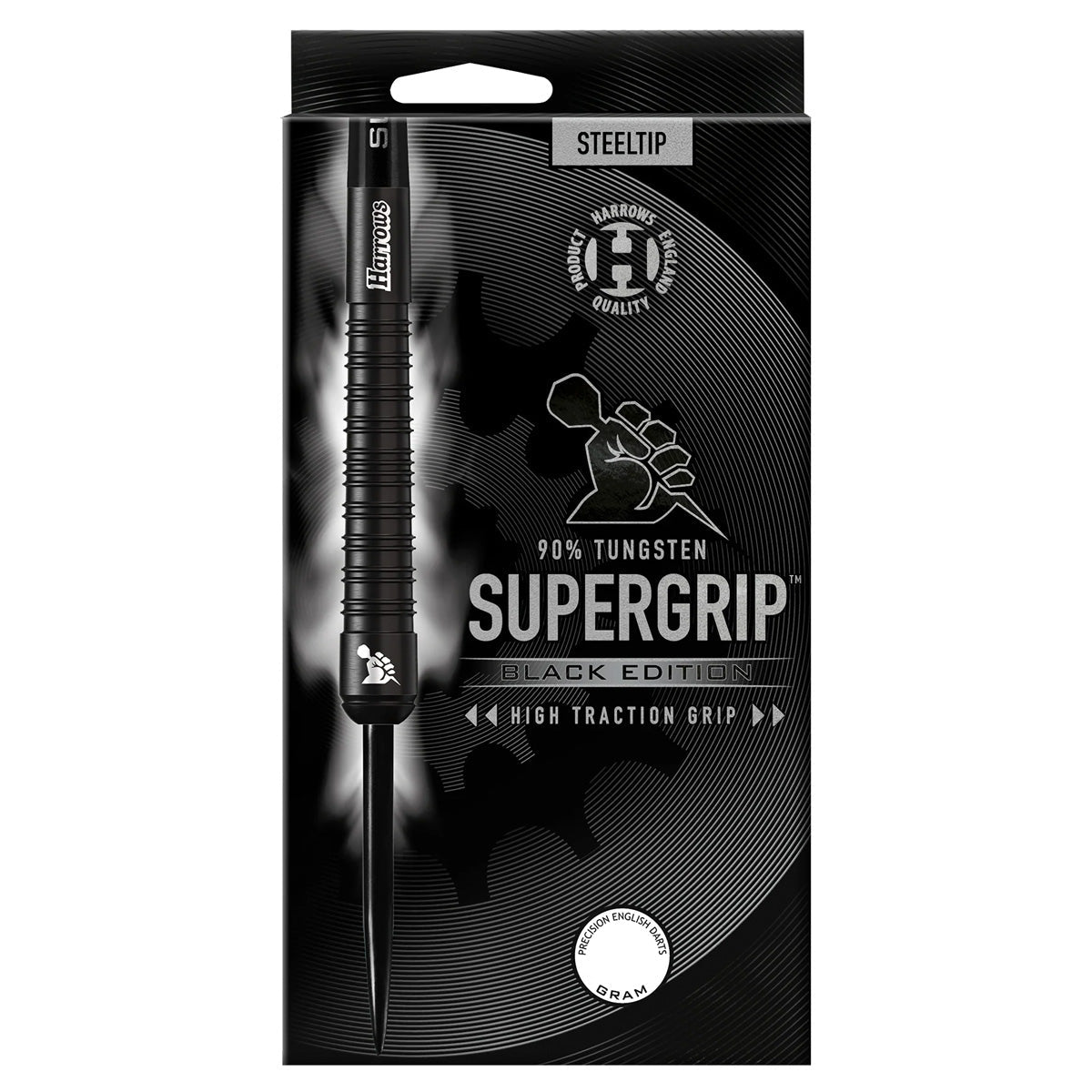 Harrows Black Knight Darts, 90% Tungsten Steel Tip Darts Set, Includes Carbon ST