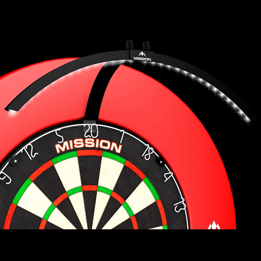Mission Torus 100 Dartboard Lighting, Folding Portable Travel Light, Red