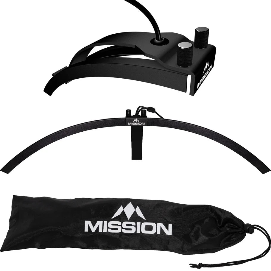 Mission Torus 100 Dartboard Lighting, Folding Portable Travel Light, Red