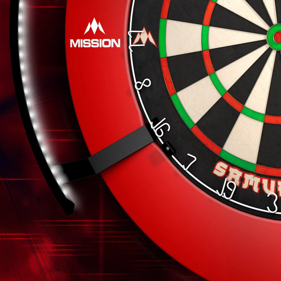 Mission Torus 270 Dartboard Lighting, Bright Light, Black Ring