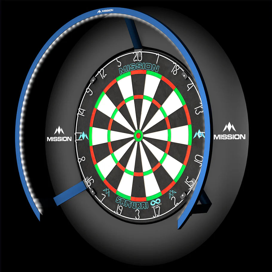Mission Torus 270 Dartboard Lighting, Bright Light, Blue Ring