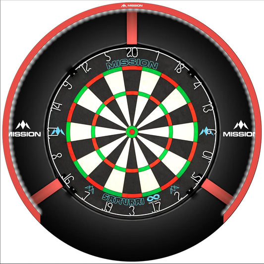 Mission Torus 270 Dartboard Lighting, Bright Light, Red Ring
