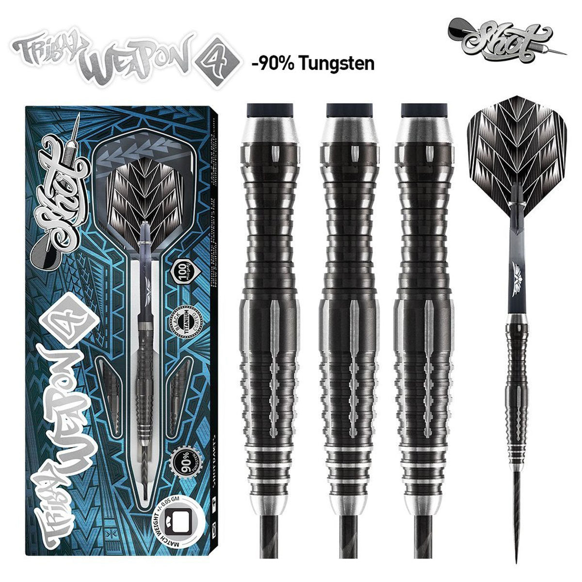 Tribal Weapon 4 series 90% Tungsten Steel Tip Darts by Shot