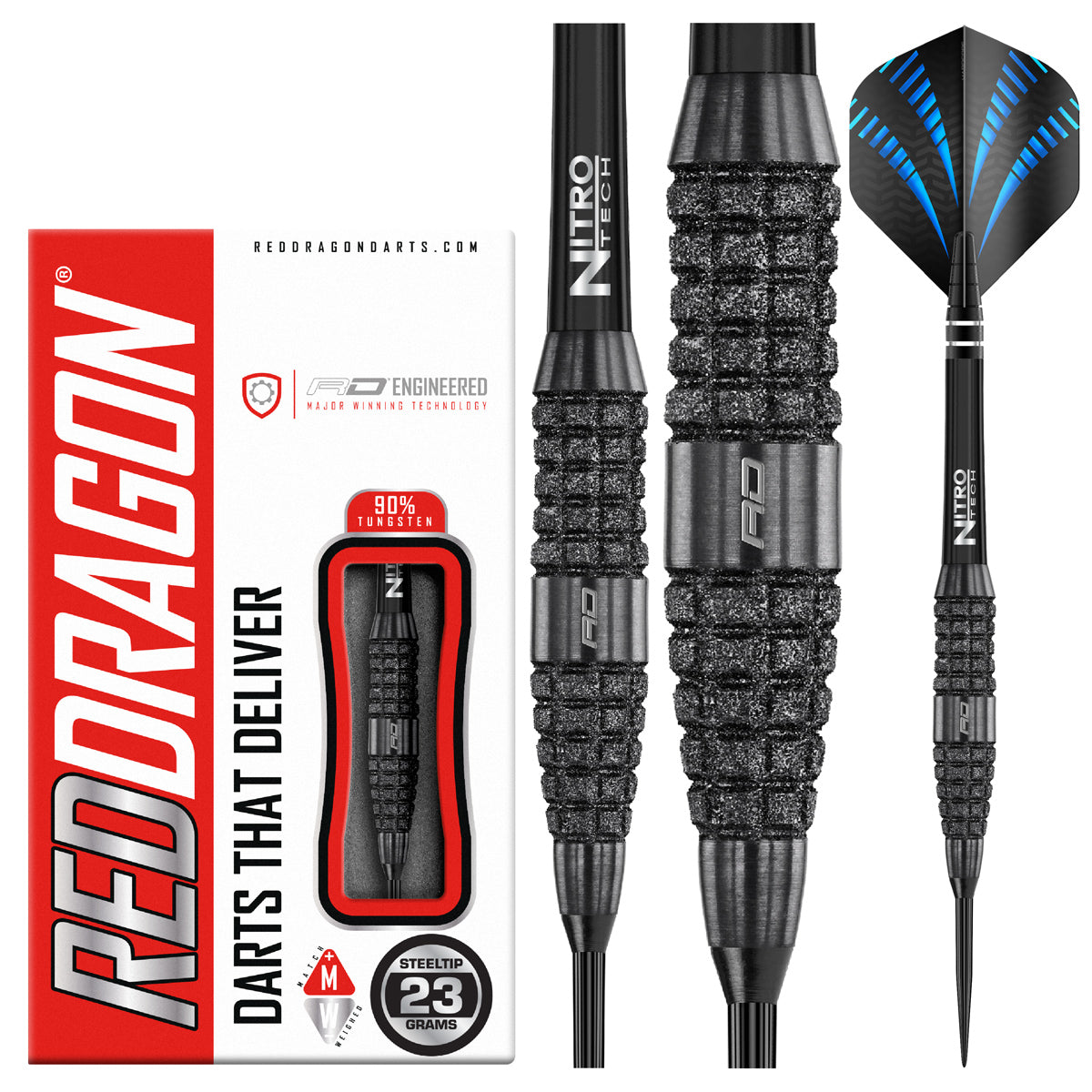 Touchstone Bomb 90% Tungsten Steel Tip Darts by Red Dragon