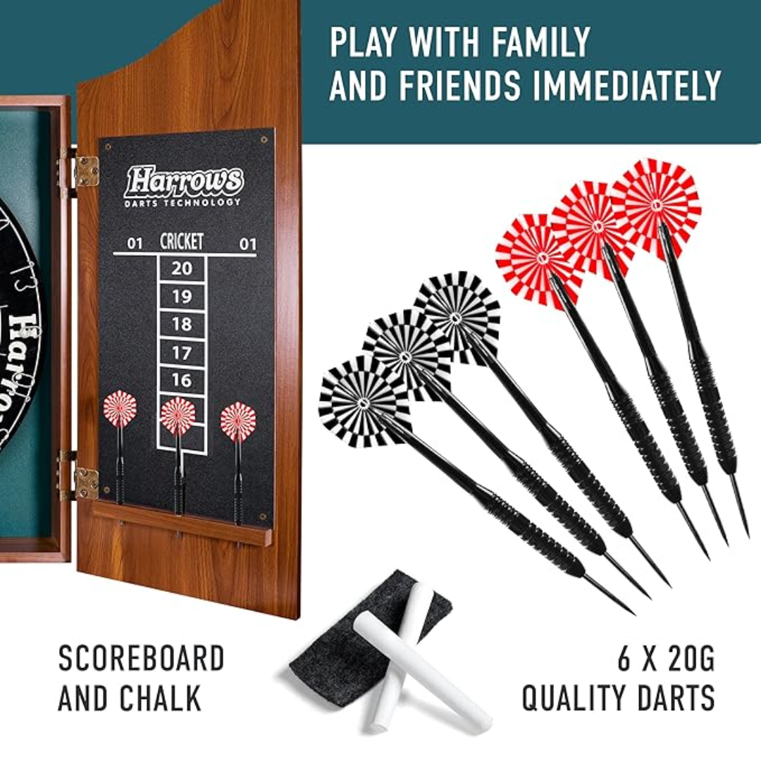 Harrows Pro's Choice Dartboard & Cabinet Set