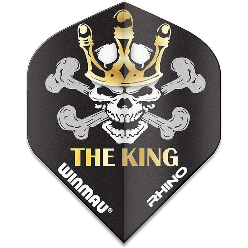 Winmau Rhino Extra Thick Mervyn King "The King" Black & Gold Design Flights
