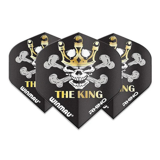Winmau Rhino Extra Thick Mervyn King "The King" Black & Gold Design Flights