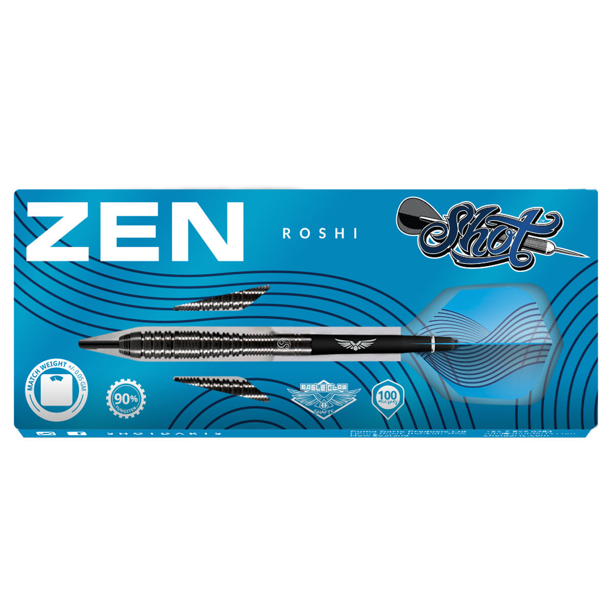 Zen Roshi 90% Tungsten Steel Tip Darts by Shot