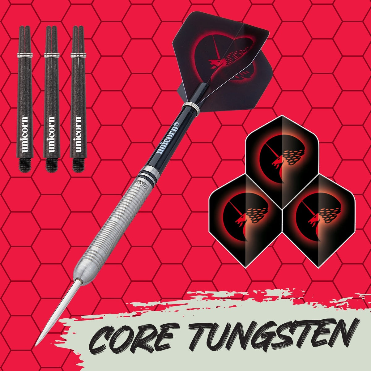 Core Tungsten Style 2  Steel Tip Darts by Unicorn