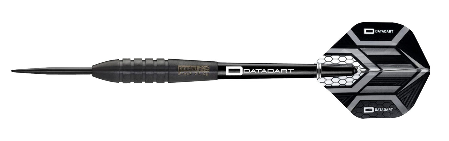 Datadart Black Torpedo 25 Gram Steel Tip Darts, 90% Tungsten