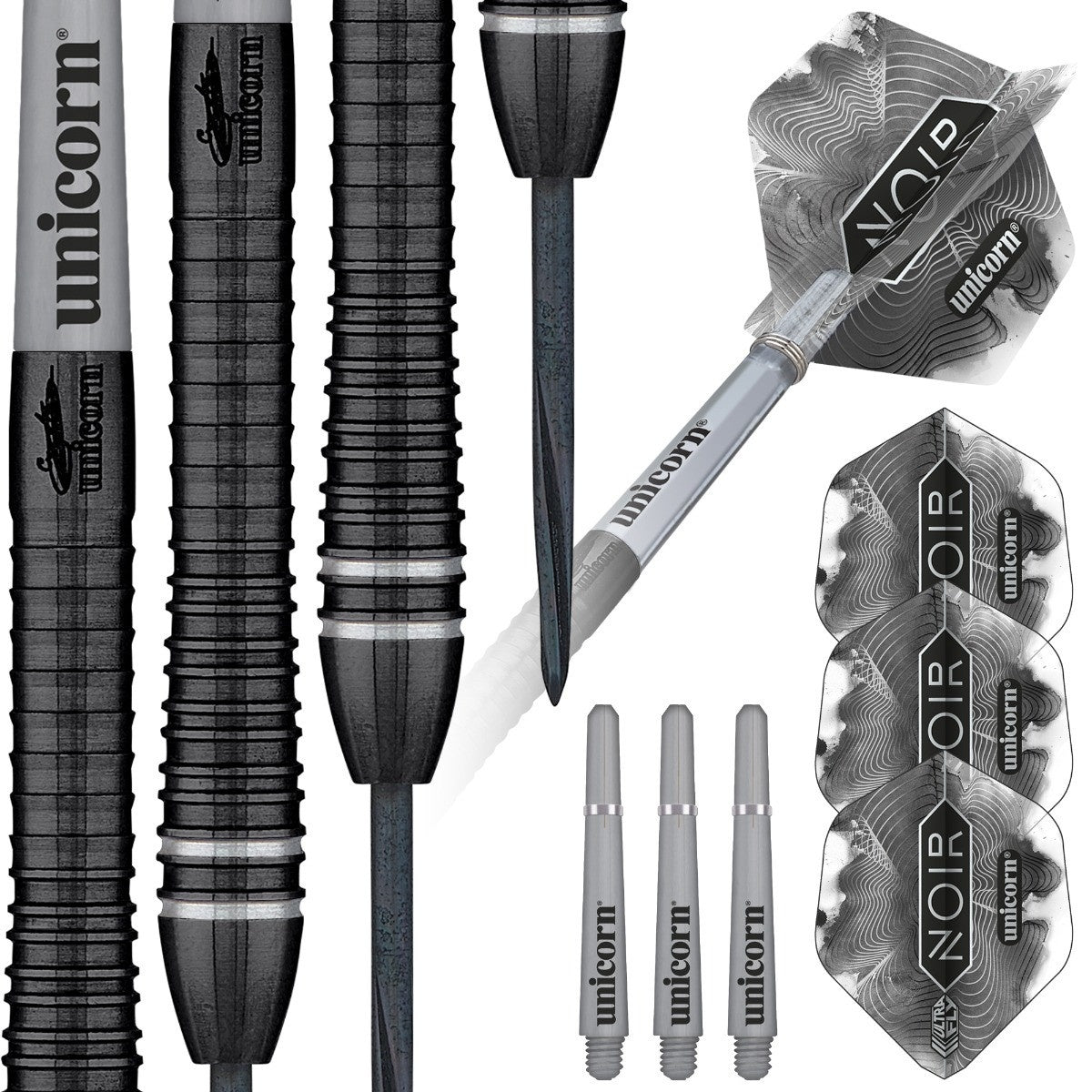 Gary Anderson Noir Phase 6 90% Tungsten Steel Tip Darts by Unicorn