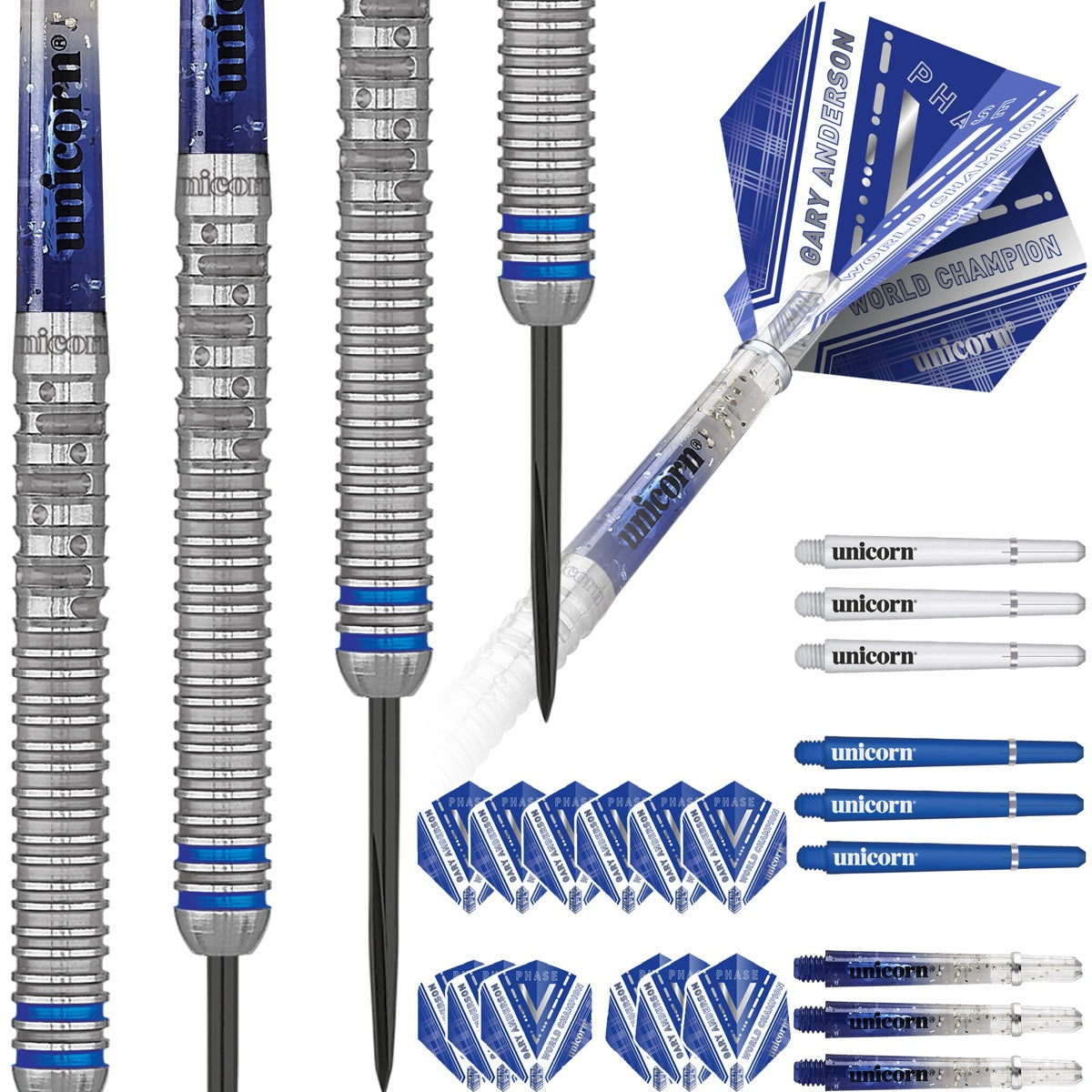 ダーツ Gary Anderson Phase 5 WORLD CHAMPION 23g Gary Anderson 90% Tungsten Phase 5 World Champion Steel Tip Darts