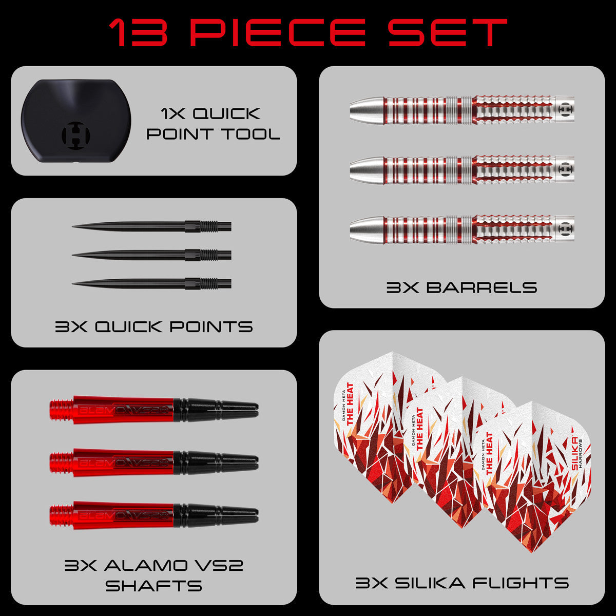 Harrows Damon Heta Series 2 90% Tungsten QP Steel Tip Darts