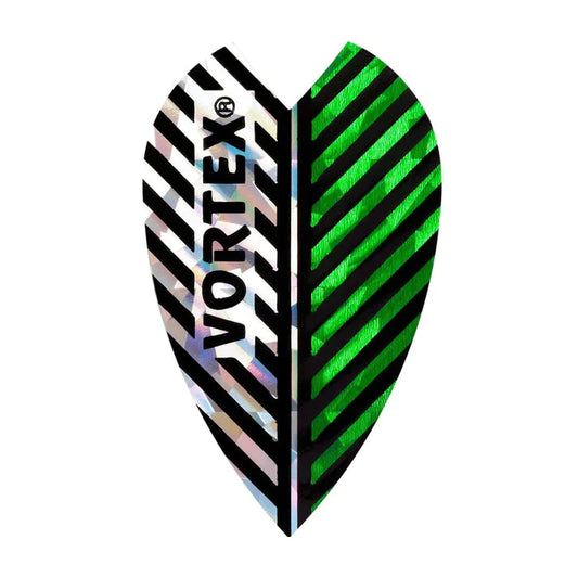 Harrows Vortex Dart Flights, Green, Vortex Shape, 100 Micron