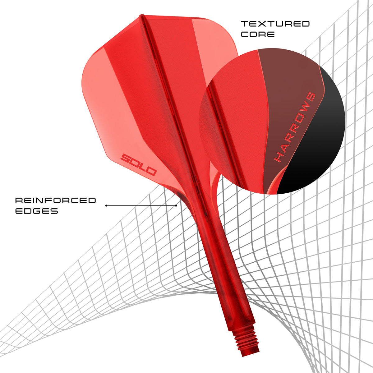 Harrows Solo No6 Integrated Flights & Shafts